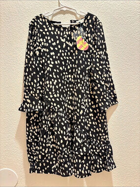 Hayden Girls Abstract Dot Ruffle Tiered Dress Girls Large